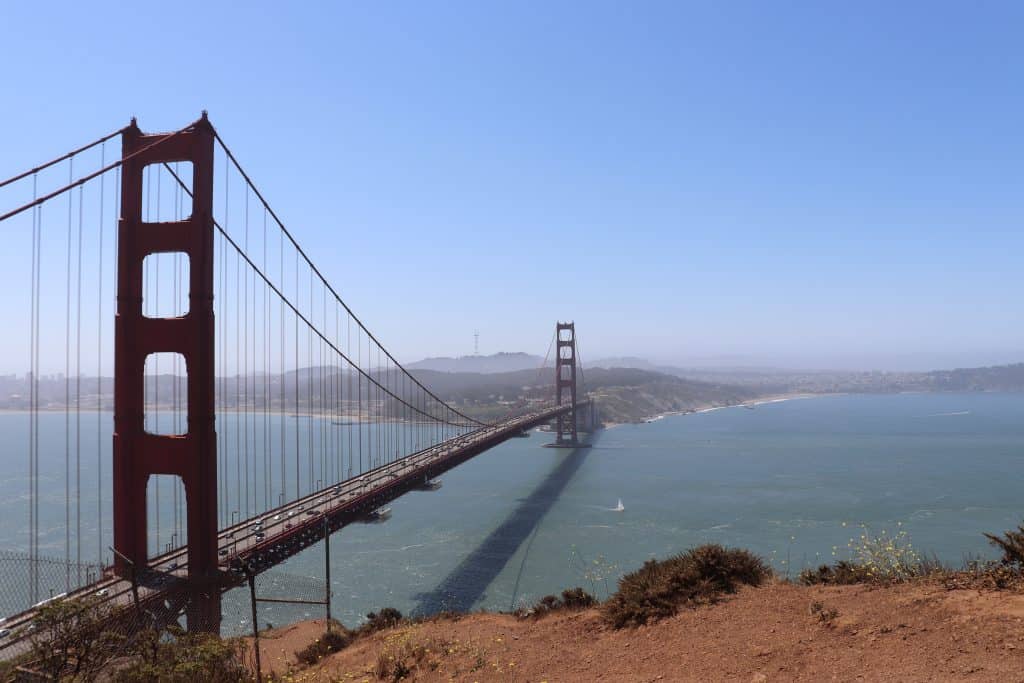 American in Pictures- famous US national monuments - Golden Gate Bridge